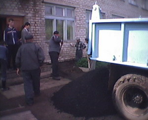Ремонт фундамента школы